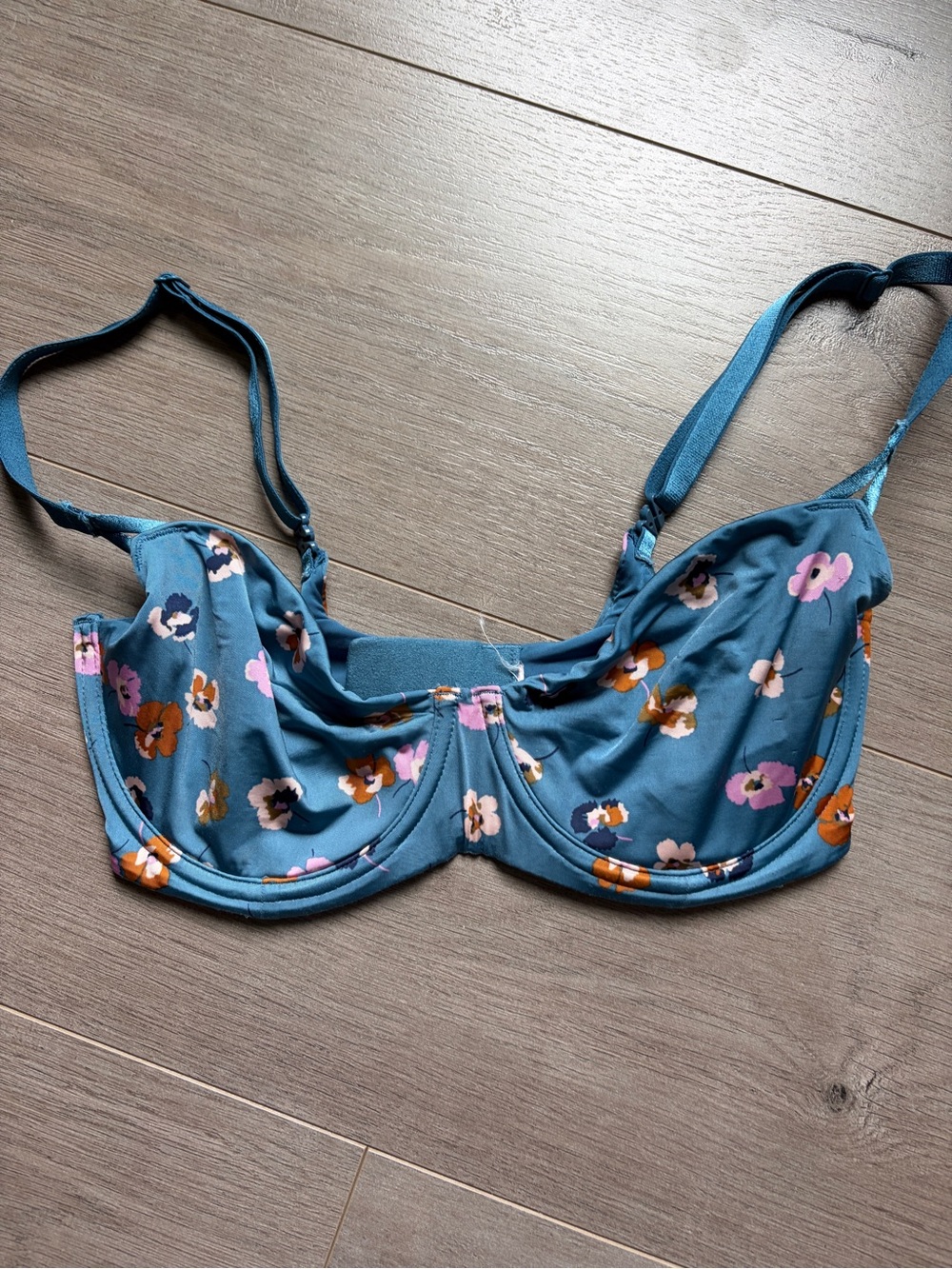 Victoria’s Secret Blue Floral Unlined Bra 32D